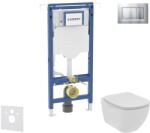 Geberit Duofix - Előfali szerelőkészlet, WC és ülőke Ideal Standard Tesi, Sigma30 gomb, Rimless, SoftClose, matt króm/króm SANI11CD2107 (SANI11CD2107)