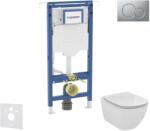 Geberit Duofix - Előfali szerelőkészlet, WC és ülőke Ideal Standard Tesi, Sigma01 gomb, Aquablade, SoftClose, matt króm SANI11CD2111 (SANI11CD2111)