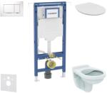 Geberit Duofix - Előfali szerelő készlet, Alpha WC ülőkel, Sigma30 gomb, fehér/króm SANI11CD3118 (SANI11CD3118)