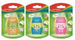 Keyroad Răzătoare din plastic KEYROAD Hello cu două găuri și cauciuc, blister, amestec de culori