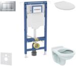Geberit Duofix - Előfali szerelő készlet, Alpha WC ülőkével, Sigma30 gomb, matt króm/króm SANI11CD2104 (SANI11CD2104)