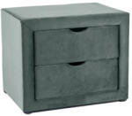 SIGNAL MEBLE ET-002 Velvet Bársony Éjjeliszekrény Zöld Kétfiókos