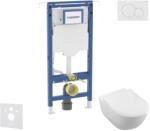 Geberit Duofix - Előfali szerelő készlet, WC és ülőke készlet Villeroy Boch, Sigma30, DirectFlush, SoftClose, CeramicPlus, alpesi fehér gombok SANI11CK3113 (SANI11CK3113)