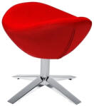 King Home Egg Széles Lábtartó Kasmírgyapjú Piros Forgatható