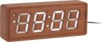 Karlsson Solid Wood Engraved часовник и будилник, тъмно дърво (KA6024DW) Будилник