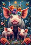 Alipson Puzzle 50237 - Pig Family out for a Walk - 1000 db-os puzzle (50237)