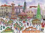 Galison 66763 - Christmas Market, Michael Storrings - 1000 db-os puzzle (66763)