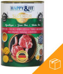 Happy&Fit Superior Konzerv Kutyáknak (Friss Marha, Mangó és Áfonya) - 6x400 g