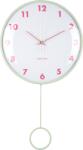 Karlsson Ceas de perete cu pendul Cheeky Dome, verde pastel (KA6058LG)