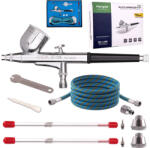 Fengda Set Aerograf Profesional Elite cu 3 Duze și Furtun Fengda BD-130K, 0.2 mm, 0.3 mm, 0.5 mm (TF2-20543)
