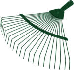 MH Protect Kerti Gereblye - Fém Fogú, Fűhöz és Levélhez (36 cm)