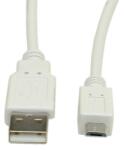 Roline Cable USB2.0 A-Micro B, M/M, 0.8m, Value 11.99. 8754 (11.99.8754)
