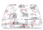  Baby Shop ágynemű huzat 100*135 cm - szivárványos elefánt rózsaszín