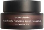 haruharu wonder Black Rice 10 Hyaluronic Cream Unscented illatmentes hidratáló krém hialuronsavval