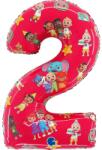  CoComelon Red 2-es szám fólia lufi 66 cm (GBBL272) - sandori