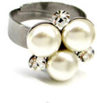 ÓRIÁS DÍSZES TRIPLA XENA gyűrű (hófehér) (2025062305)