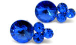 TREVIA bedugós fülbevaló - 21 mm (sapphire) (2025080702)