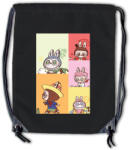  Labubu - Színes karakter kollázs tornazsák (labtorn8)