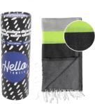 Hello Towels памучна кърпа Neon, Сиво / Черно