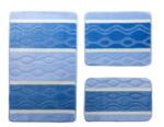 Sn Deco Group Set baie 3 Piese Silver Albastru 60x100+50x60+40x60 Covor baie