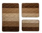 Sn Deco Group Set baie 3 Piese Silver Romb Maro 60x100+50x60+40x60 Covor baie