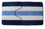 Sn Deco Group Set baie mare 2 piese tricolor Greek albastru 60x100+60x50 Covor baie