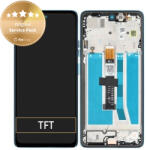 Motorola Moto G75 5G - Ecran LCD + Sticlă Tactilă + Ramă (Aqua Blue) - 5D68C29067 Genuine Service Pack, Aqua Blue