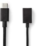 Nedis CCGB61710BK02 - USB 3.0 kábel | C típusú csatlakozó - A csatlakozó | 0, 15 m | Fekete (CCGB61710BK02)