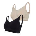 Carriwell Varrás nélküli szoptatós melltartó xl 2db-os black/skin 308311