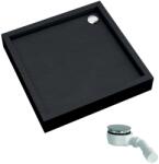 Schedline Favory Plus Black Stone cădiță de duș pătrată cu sifon 90x90 cm negru 3ST. F1K-9090/C/ST (3STF1K9090CST)