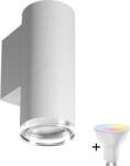 Polux LED RGBW стенен осветител за баня с възможност за димиране TURYN 1xGU10/4, 8W/230V IP44 бял (LEDSA1907)