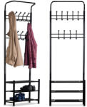 Homelux Álló ruhafogas cipőtartóval fekete (GH-201_BLACK)