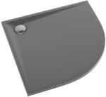 Schedline Libra Anthracite Stone félkör alakú zuhanytálca 90x90 cm antracit 3SP. L1O-9090/A/ST (3SPL1O9090AST)