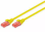  0, 5m rövid CAT6 sárga UTP Patch kábel