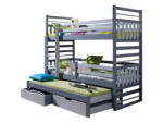  Emeletes ágy Henderson 123 (Grafit + Szürke)