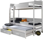  Emeletes ágy Henderson 114 (Fehér + Szürke)