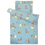  Gyermek paplan, párna garnitúra, Kék csacsi (90×140 cm 40×50 cm)
