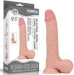 Lovetoy Dildo Realist Sliding-Skin, Whole testicle, TPE, Natural, 24.5 cm Dildo
