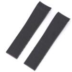  Curea silicon neagra capat curbat 21mm pentru Longines fără catarama