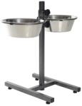  ENJOY ENJOY, set suport castroane câini + 2 boluri rotunde, înalțime reglabilă, metal, negru, M-XL(2.75l, ⌀20cm)