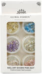 Global Fashion Set 6 decoratiuni multicolore pentru unghii