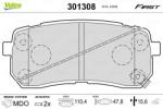 VALEO set placute frana, frana disc VALEO ESSENTIAL 301308 (301308)
