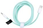Tokgalaxis Univerzális kábel - Type-C (USB-C) / Type-C (USB-C) zöld szövet kábel 1, 5m, 60W (GR-PT5903396272455)