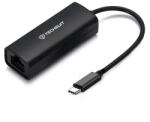 Techsuit - Ethernet Adapter NetLink (AC20) - USB-C férfi csatlakozótípusról RJ45 női LAN portra átalakító - Fekete