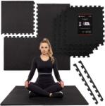Springos Edzőszőnyeg 60x60x2cm 4db - Fekete (FM0001)