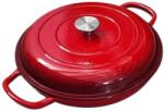 Newalor Zománcozott öntöttvas piros szeletsütő 4 literes, fedővel 30cm (NW33)