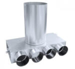  horganyzott acél szelepfogadó 160/4x75mm - szellozesaruhaz - 22 200 Ft