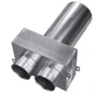  horganyzott acél szelepfogadó 125/2x75mm - szellozesaruhaz