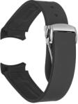  Curea silicon neagra capat curbat 22mm pentru Omega Seamaster