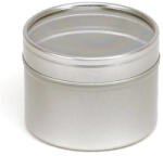 Ezüst színű fém tégely átlátszó fedővel - 100 ml